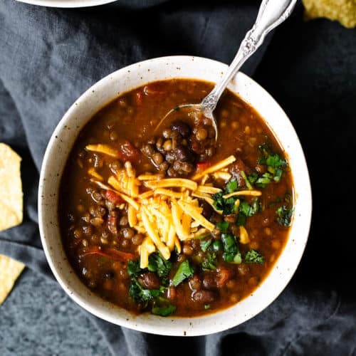 Check out this delicious recipe for slow cooker lentil taco soup!