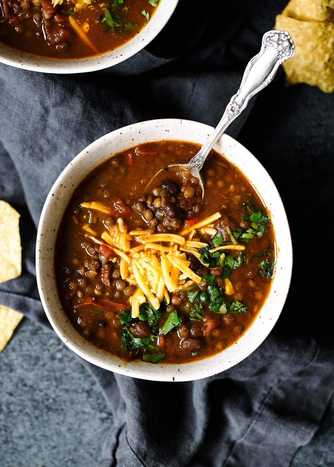 taco soup in bowl