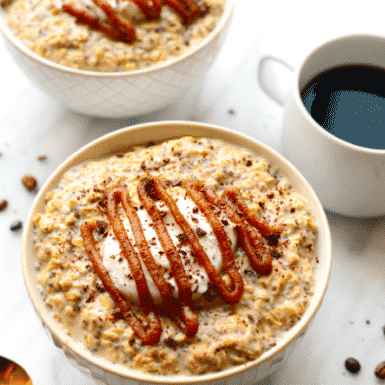 Check out this delicious recipe for overnight oats with salted date caramel!