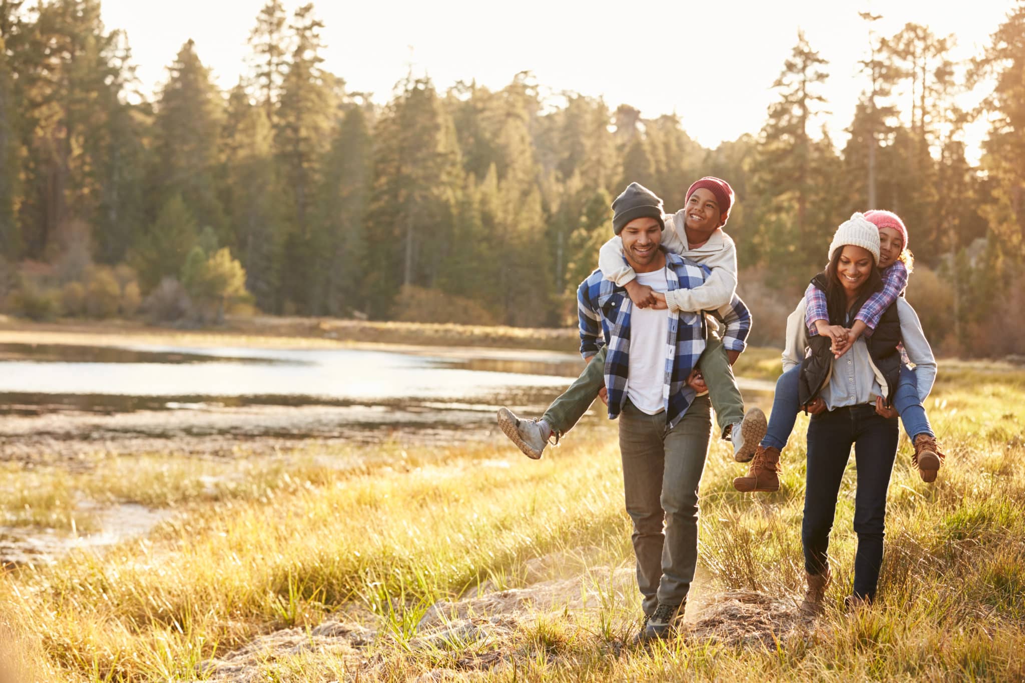 Family walks after dinner are a great way to unwind and digest.