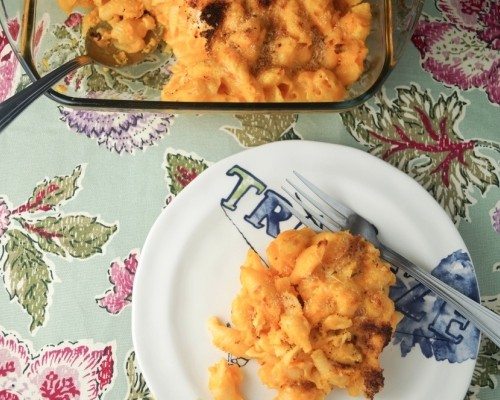 Low calorie cheddar carrot mac and cheese