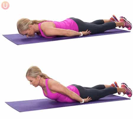 mid-back extension for flat stomach