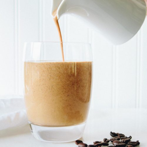 This nutty nespresso frappe is packed with healthy ingredients for a delightful coffee break.