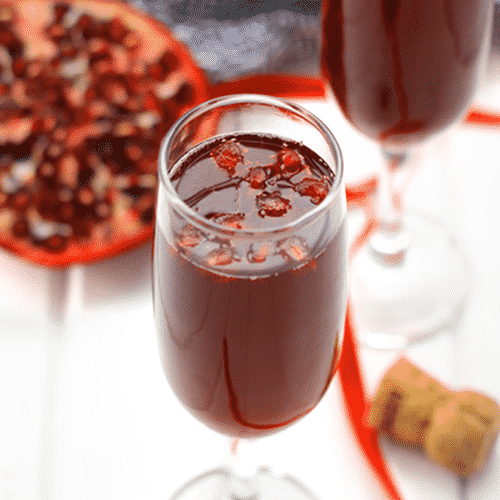 Check out this delicious pomegranate champagne martini recipe!