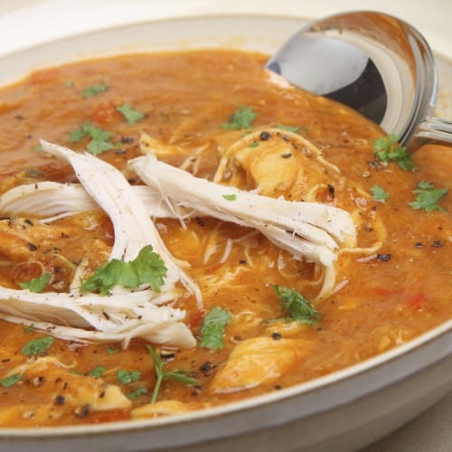 Low calorie southwestern chicken soup