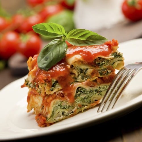 Low calorie veggie lasagna