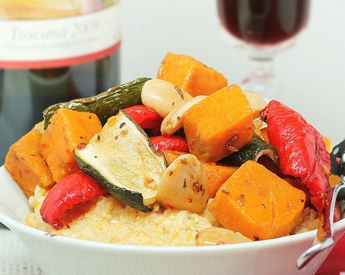Try this simple and delicious recipe for easy roasted vegetables that you make in the slow cooker for perfectly cooked veggies!