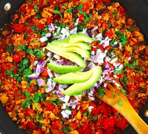 Low calorie quinoa taco skillet