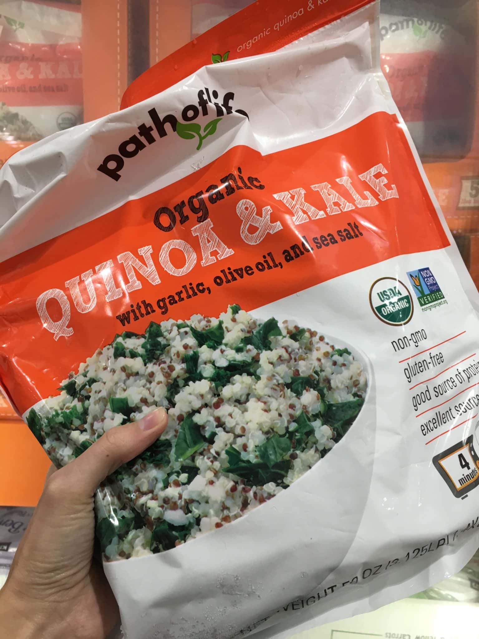 Organic quinoa and kale packet from Costco