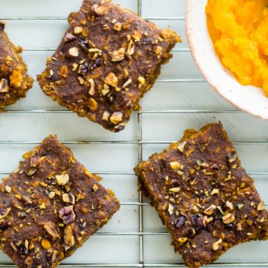 It takes just 10 minutes to prep these delicious vegan pumpkin oatmeal bars you make in the slow cooker!