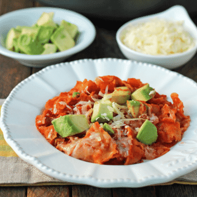 This is a recipe for smoked sausage chilaquiles