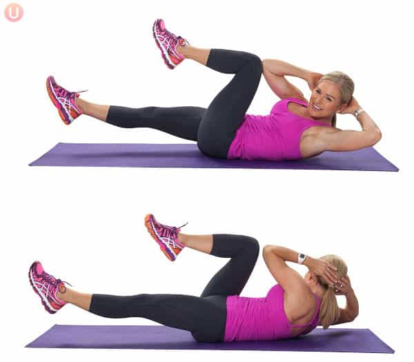 The bicycle exercise can help whittle your waist.