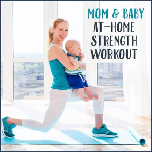 Postpartum workout with baby.