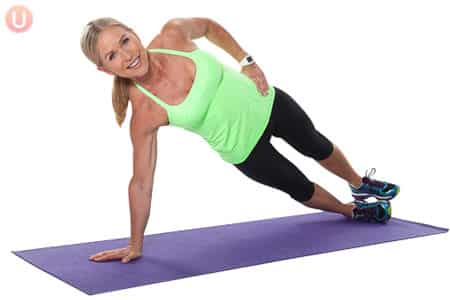 Try this side plank exercise for your waist line.