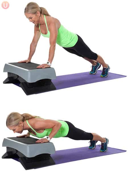 Incline push-ups are a great modification for pregnancy.