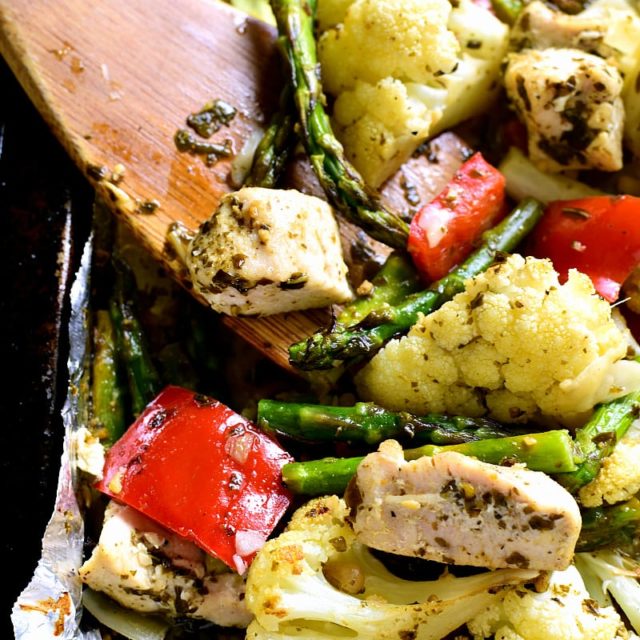 Sheet Pan Pesto Chicken - Get Healthy U