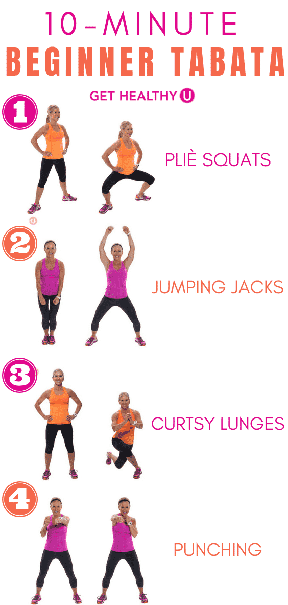 Graphic of 10-minute tabata for beginners workout