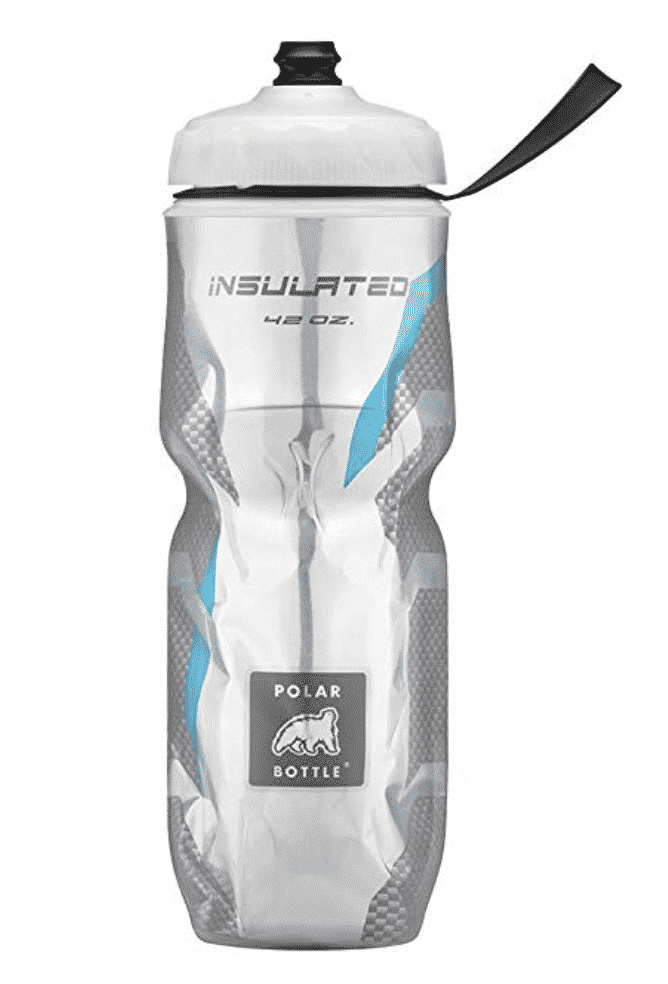 Insulated squeeze water bottle for spin class