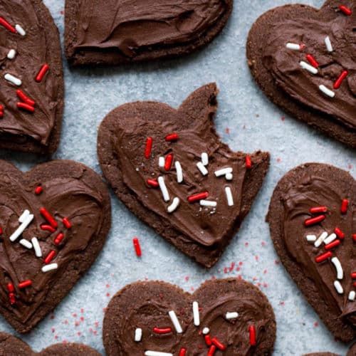 Almond Flour Chocolate Sugar Cookies with Velvet Chocolate Frosting recipe