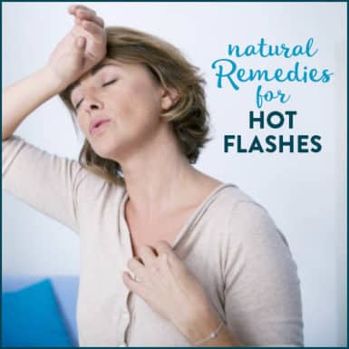 Middle aged woman dealing with hot flashes