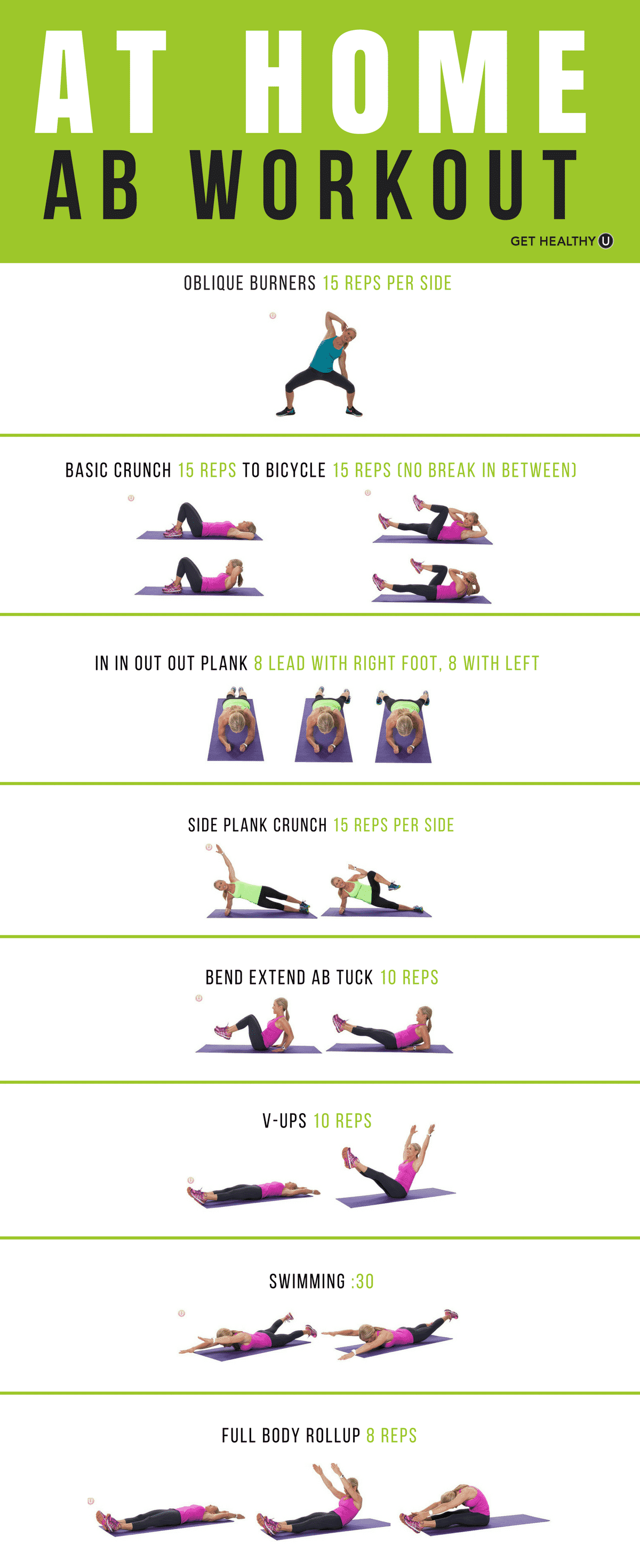 Workout graphic of Chris Freytag performing various abdominal moves