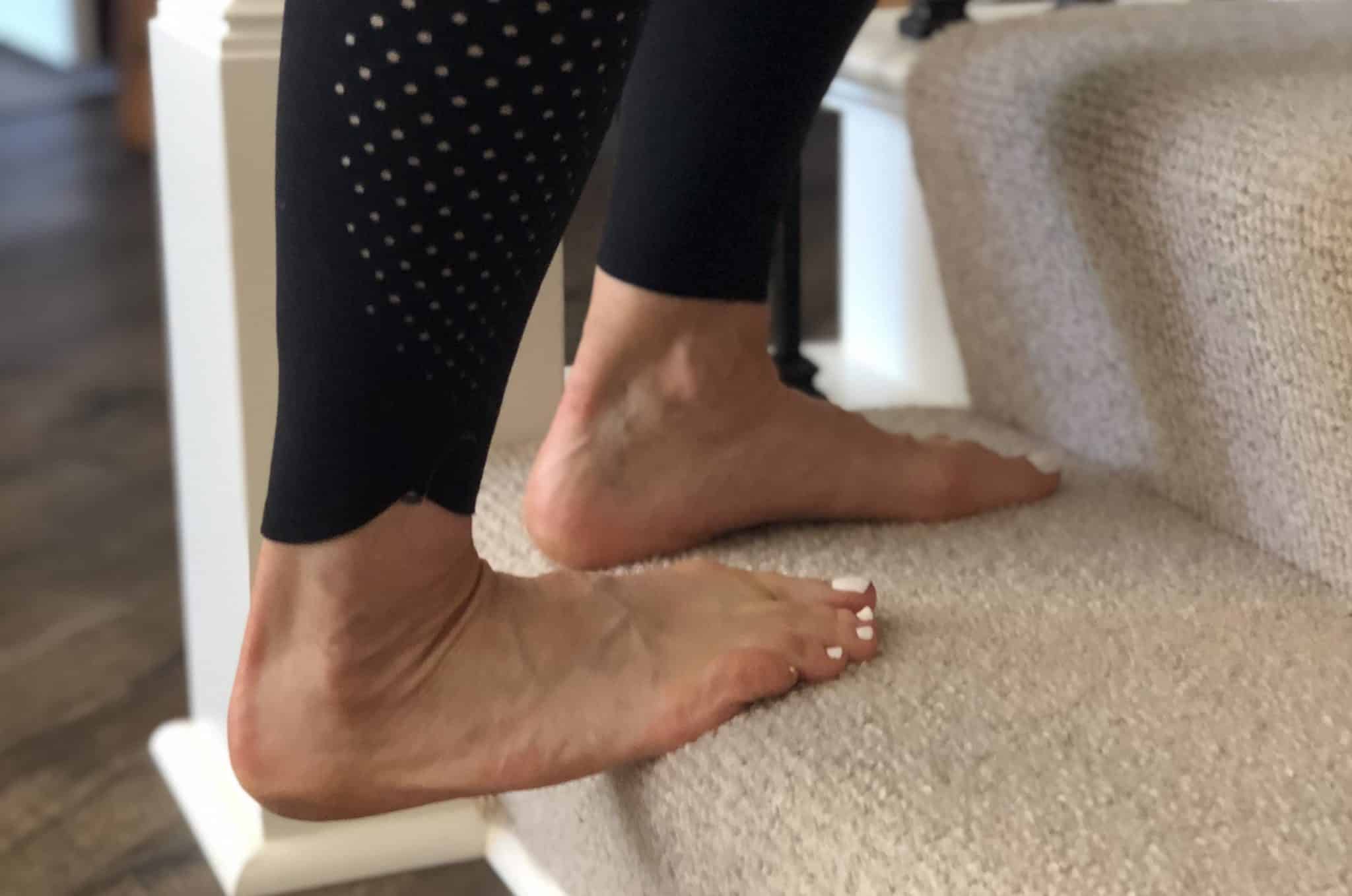Step stretch for plantar fasciitis pain