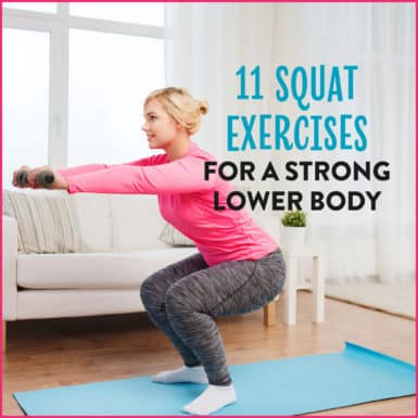 Woman doing a squat exercise to strengthen lower body
