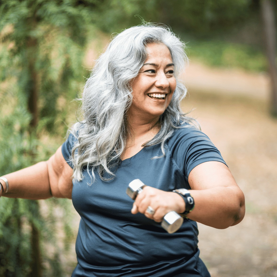 middle age woman working out