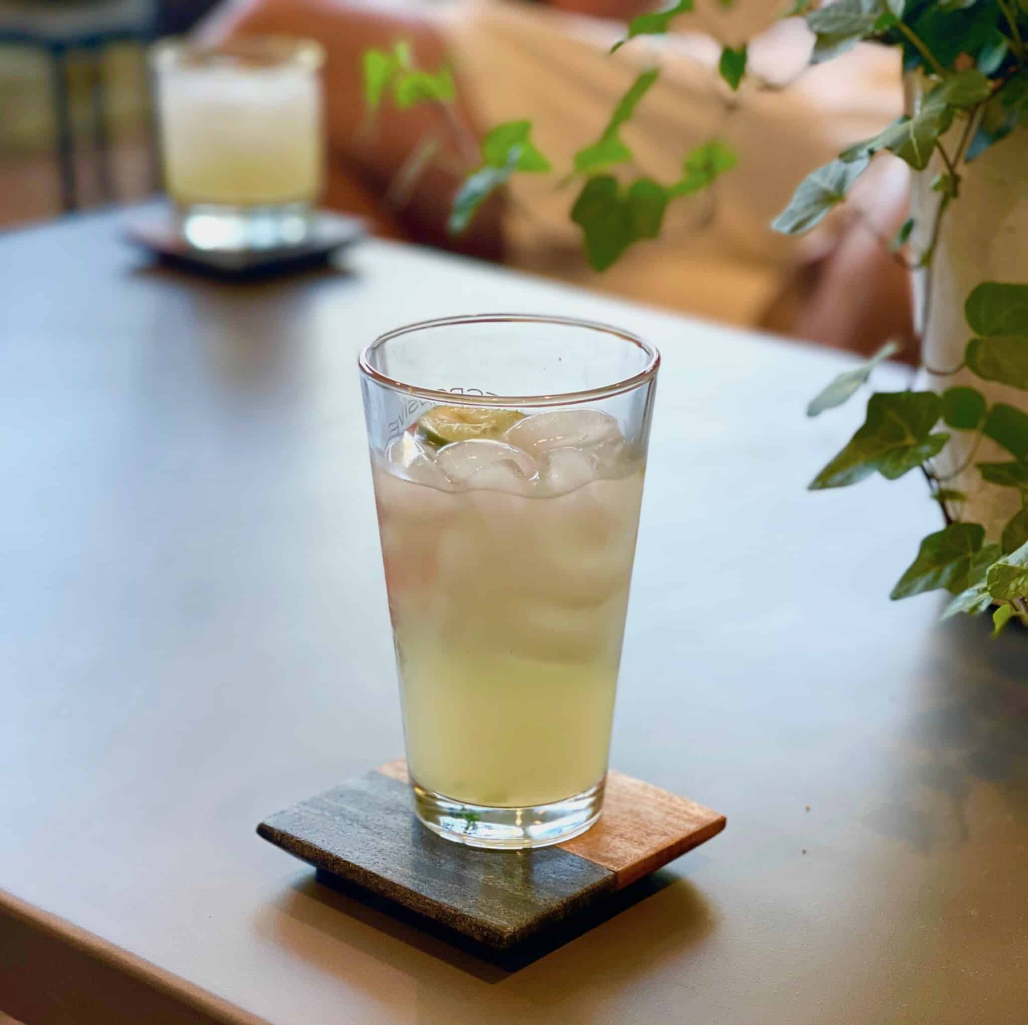 Skinny margarita on the rocks in a glass