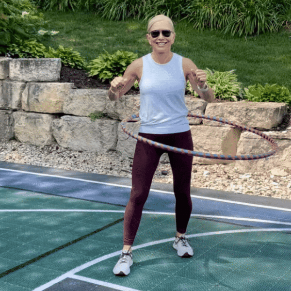 Chris Freytag doing a hula hoop