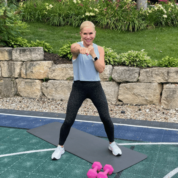 Chris Freytag punching to show an exercise for upper body strength