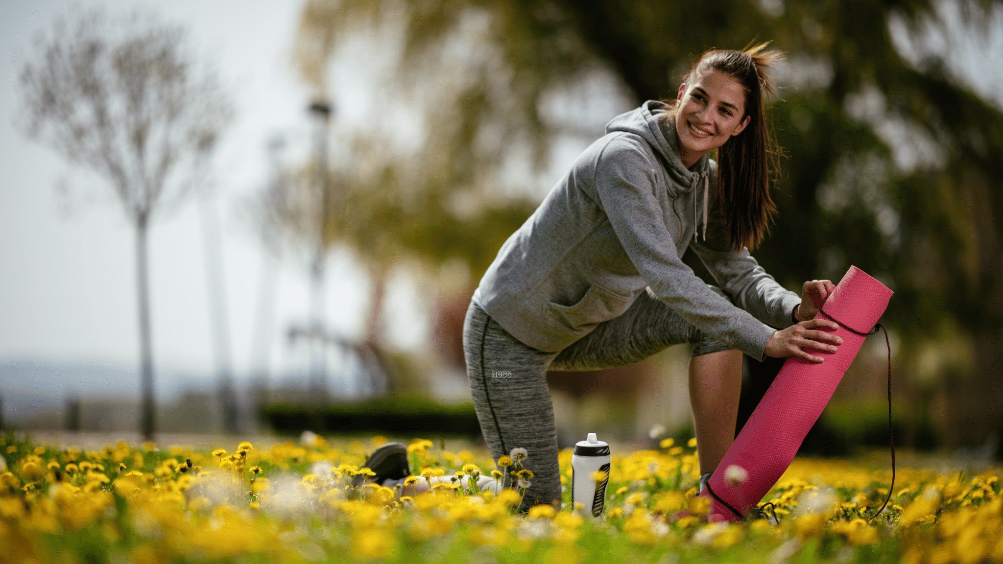 woman working out outside