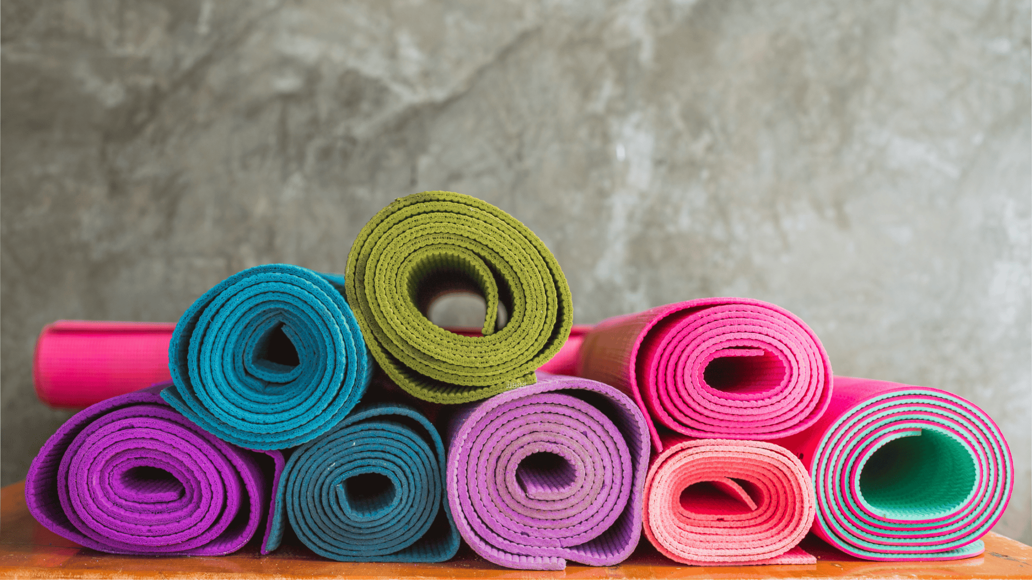 colorful yoga mats