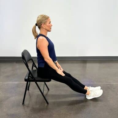 chris freytag fitness expert demonstrating best seated chair exercises for seniors