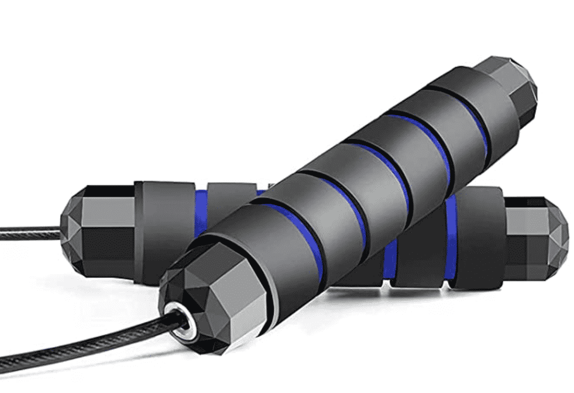 blue and black jump rope