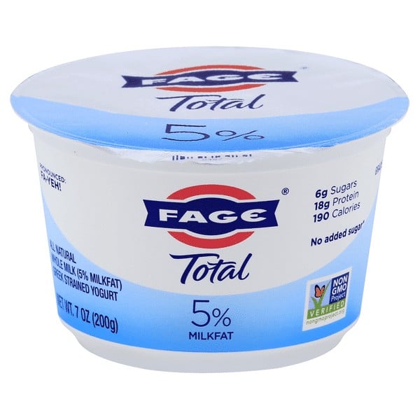 Single serve of Fage Greek yogurt