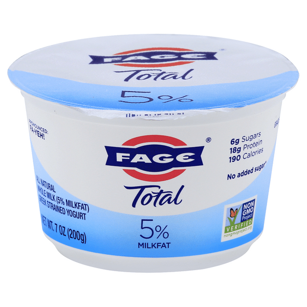 Single serve of Fage Greek yogurt