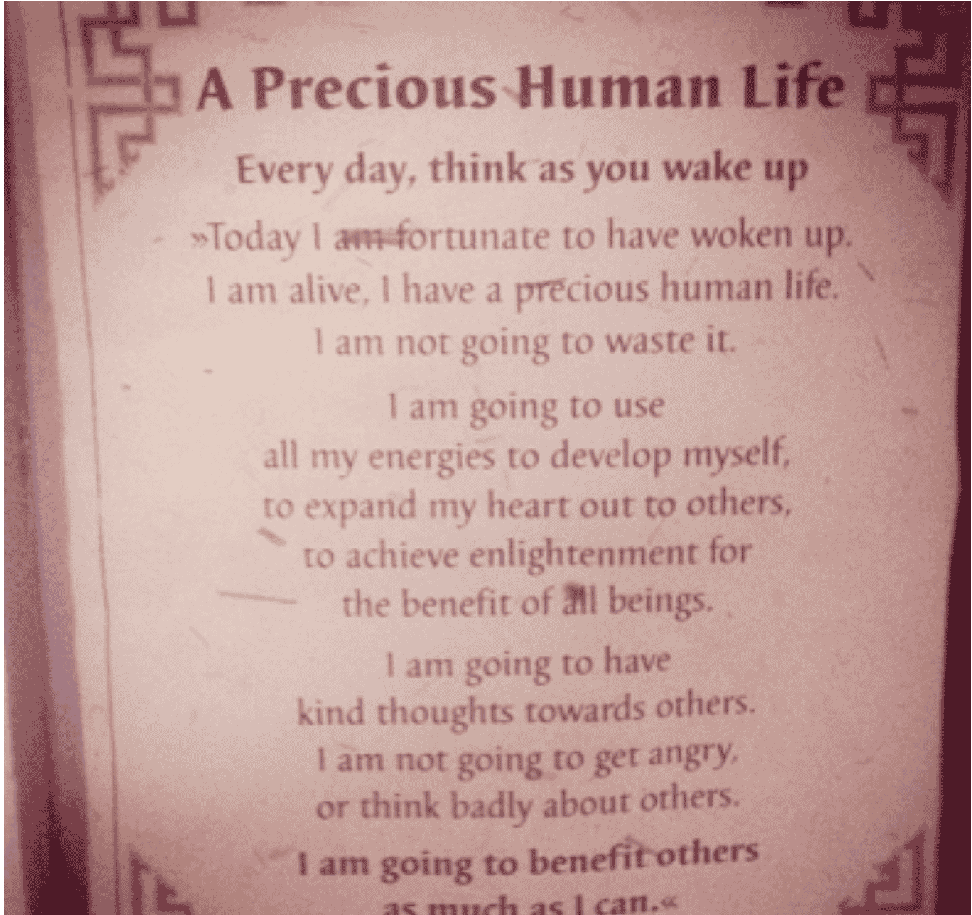 blurry image of a precious human life prayer