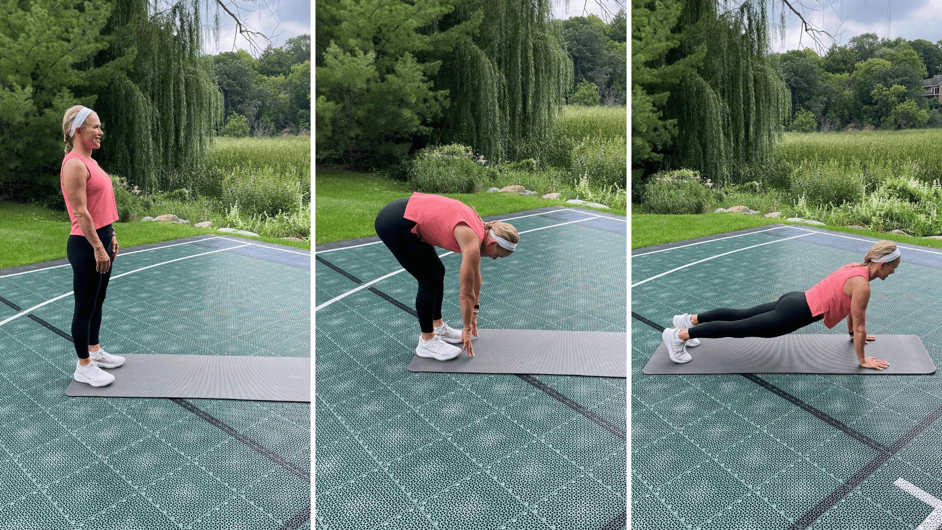 Chris Freytag demonstrating the three separate movements of how to do the inchworm. 