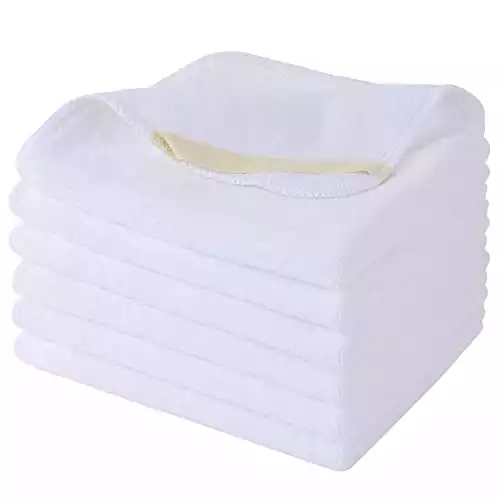 SINLAND Microfiber Facial Cloths Fast Drying Washcloth Absorbent Face Wash Cloth Soft Makeup Remover Cloths 12inch x 12inch