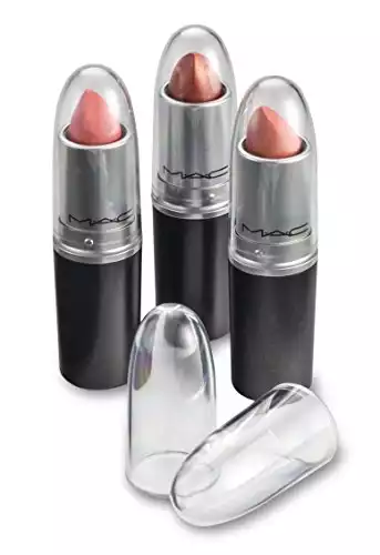 Clear Acrylic Lipstick Caps - Replaces Original Individual MAC Lipstick Caps - See Your Favorite Lipstick Color Easily (24 Pack)