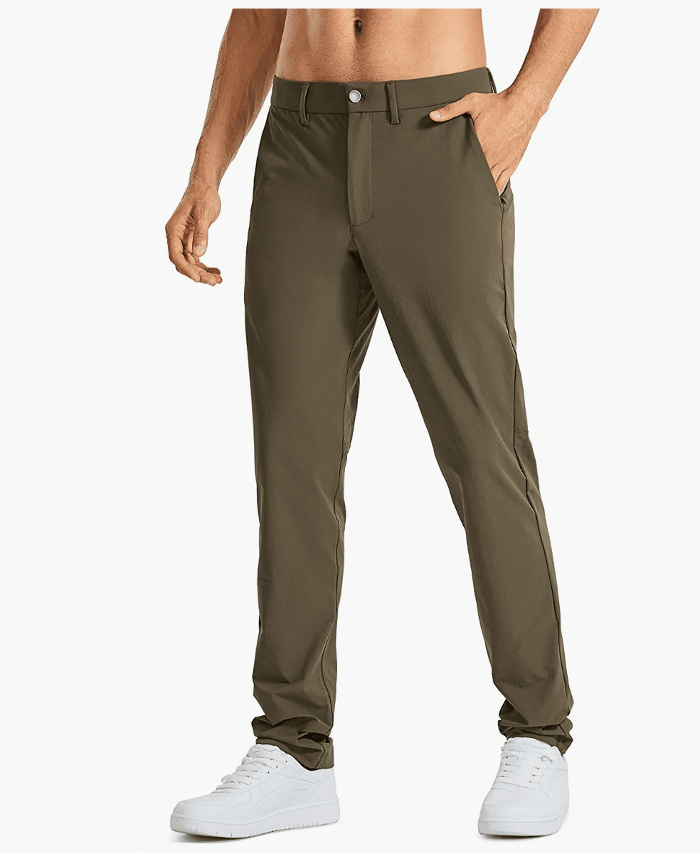 Green men's golf pants.