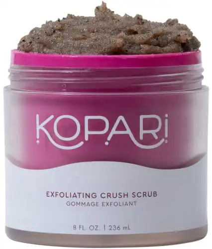 Kopari Coconut Crush Scrub - 100% Organic Coconut Oil, Non GMO, and Cruelty Free, 8 Oz