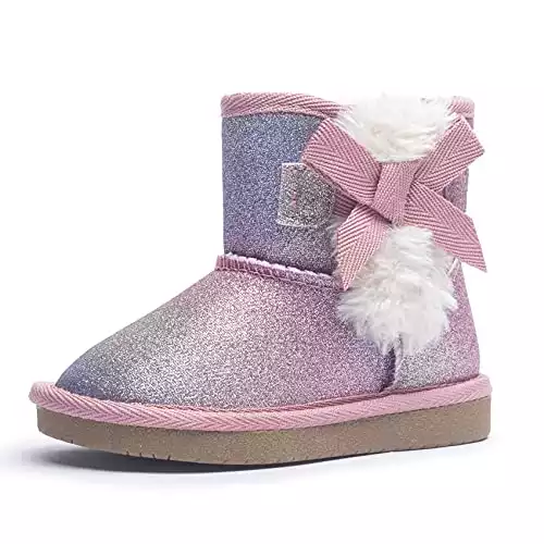 KRABOR Toddlers/Little Girls Glitter Boots