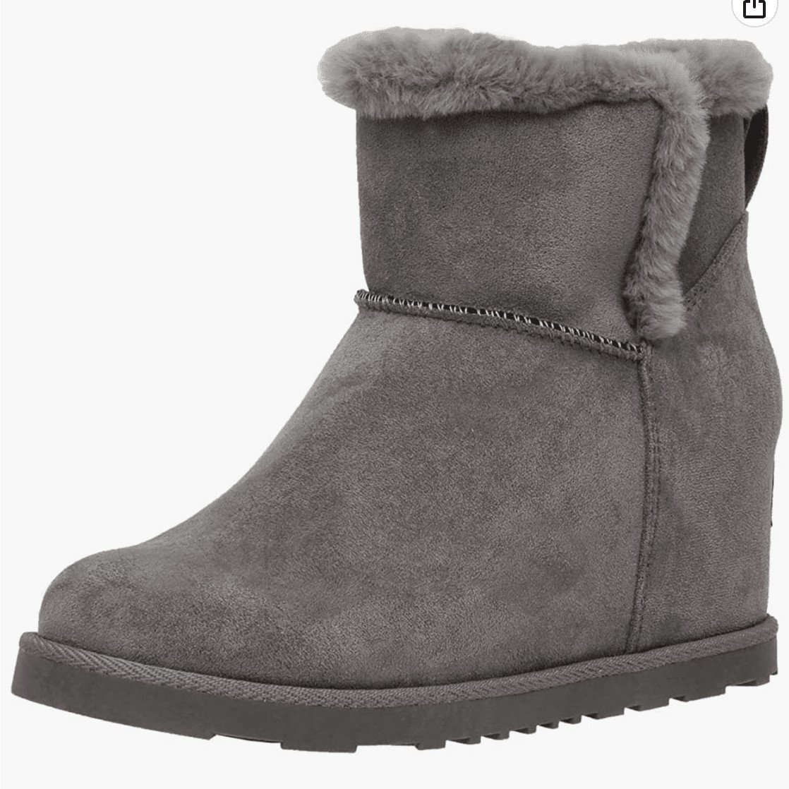 Dunes Women's Kleecey hidden wedge lookalike UGG boot 