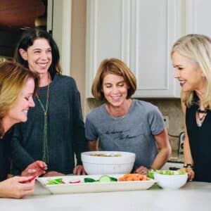 women in kitchen eating menopause diet