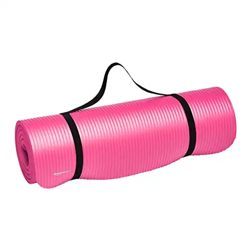 Amazon Basics Extra Thick Exercise Yoga Mat with Carrying Strap