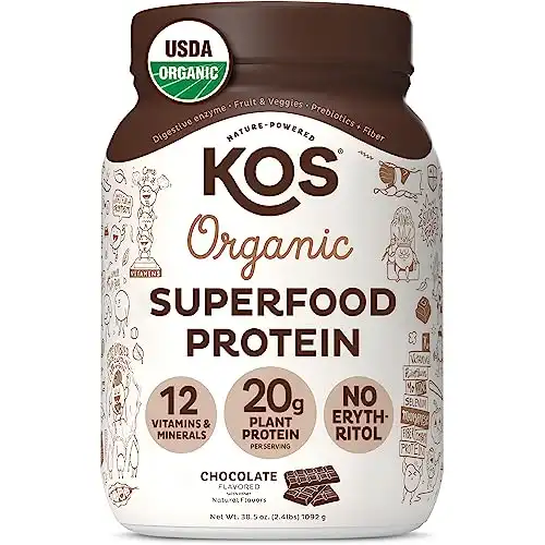 KOS Vegan Protein Powder Erythritol Free
