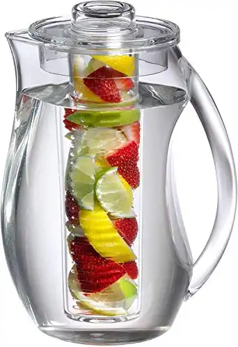 Prodyne Fruit Infusion Flavor Pitcher, Clear, 93 oz.