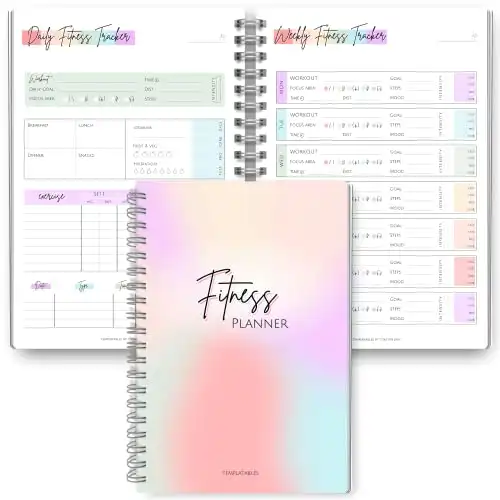 90 Day Fitness & Workout Planner | Gym Journal, Weight Loss Tracker, Meal Planner, Self Care Habit Tracker
